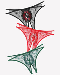 FBriefs Embroidered Thongs Panties