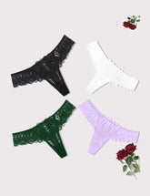 Lace Thongs Cross Back Underwear