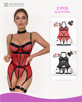 2 Packs Fishnet Mesh Corset Lingeries