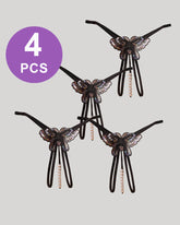 Pearl Sequined Mesh Low Rise Panty Set