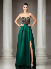 Lace Strapless Ball Gown Formal Dress