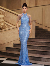 Lightblue Shimmer Elegant Cocktail Dress
