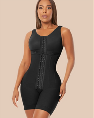 Cross Back Support Mid Length With Snap Button Shapewear