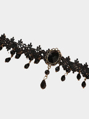 Vintage Black Lace Gothic Necklace