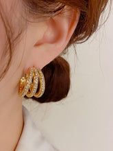 Geometric Multi-Layered Zirconia Earrings