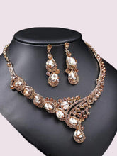 Full Diamonds Crystal Necklace Earrings Sett MRL20004