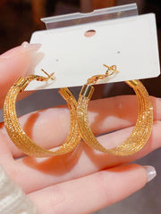 Personalized Metal Geometric Large Earrings