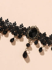 Vintage Black Lace Gothic Necklace