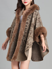 Paisley Elegant Winter Poncho Wrap