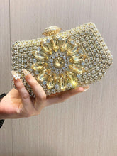 Luxurious Diamond-encrusted Gold Clutch MNBF103
