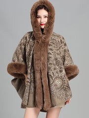 Paisley Elegant Winter Poncho Wrap