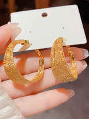 Personalized Metal Geometric Large Earrings