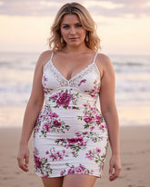 Plus Size Lace Patchwork FChemises