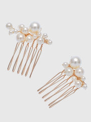 Pearl Hairpin Hair Comb Wedding Headpieces 5PCS Set