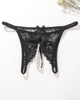 Lace Pearl G-String Low Rise T-Back Thongs