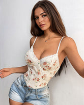 FLace-up Backless Bodysuit