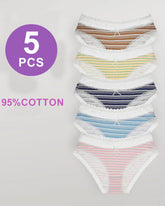 Lace print stripes Panties