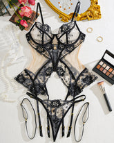 Cross Waist Corsets Lingerie Sets