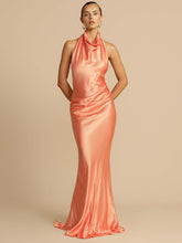 Cowl Neck Backless Evening Dress