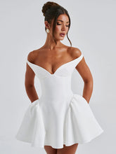 White Off Shoulder Skater Homecoming Dress