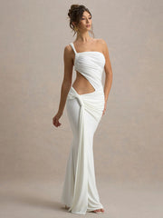 Cutout One Shoulder Prom Dress