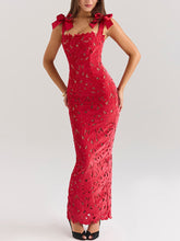 Knot Backless Crochet Cocktail Dress