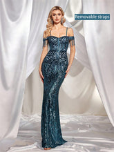 Off Shoulder Mermaid Sequin Corset Cocktail Dress