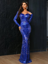 Sequin V-neck Mermaid Formal Dress