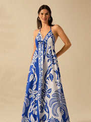 Knot Printed Tribal Resort A-line Dress