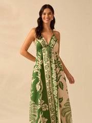 Knot Printed Tribal Resort A-line Dress