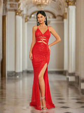 Open Back Cutout Red Prom Dress RA60004