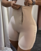 Strapless Seamless Side Zipper Abdomen Shaping Body Shaper