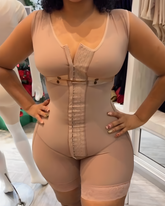 Sleeveless Tummy Shaping Hook Eye Full Body Shaper