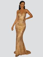 Backless Lace Up Maxi Evening Dress