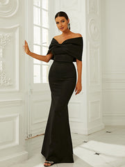 Off Shoulder Knot Mermaid Dress