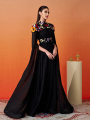 Stand Collar Embodied Tulle Dress