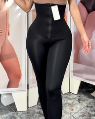 Front Zip Tummy Sculpting Shaping Pants