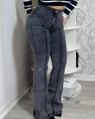 High-Rise Hip-Lifting Skinny Flared Jeans
