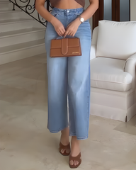 Wide-Leg Slim Jeans