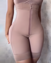 High-Rise Tummy Compression Front-Zip Hip-Lifting Shorts