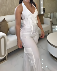 Sleeveless Casual 2-Piece Set