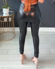 Slim-Fit Leather Skinny Pants