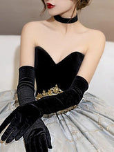 52CM Velvet Banquet Long Split Finger Gloves