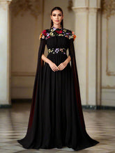 Stand Collar Embodied Tulle Dress