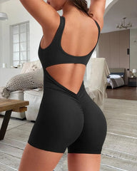 Backless Slim Fit Butt Lifting Yoga Jumpsuit