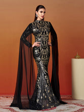 Stand Collar Full Cover Formal Dress