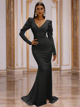 Puff Sleeve Mermaid Maxi Dress