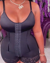 High Compression Tummy Control Hook And Eye Bodyshaper With Bra