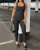 Ribbed Sleeveless Jumpsuit
