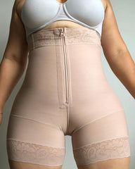 Extra High Waisted Butt Lifting Shaping Shorts With Zipper